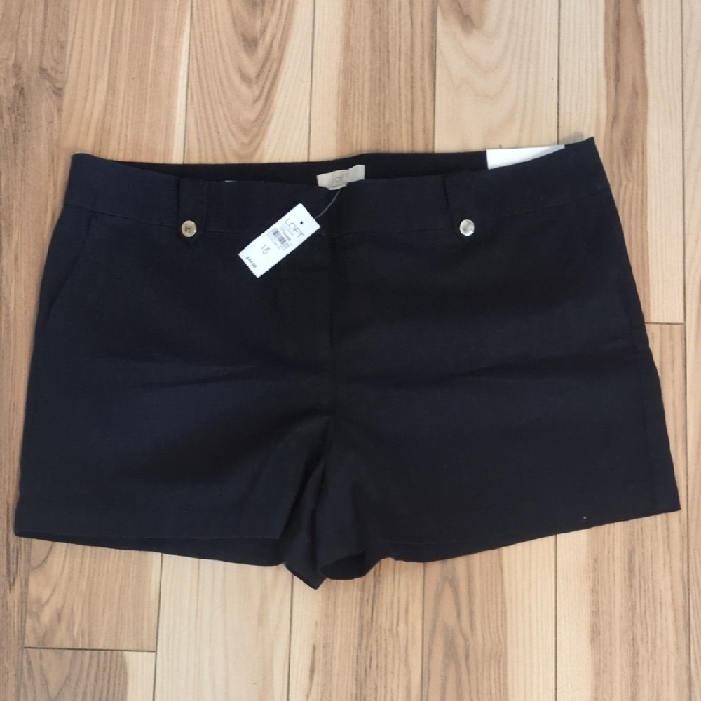 LOFT Outlet 4" Shorts, Size 16, NWT, Navy Blue, Pockets